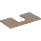 Geberit Waschtisch-Platte One 75x3x47cm, Eiche/Mela Holz, Ausschn mit.