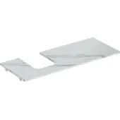Geberit Waschtisch-Platte One 120x2x47cm, AS li, Steinz., Marmor we/ma