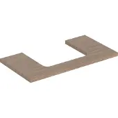 Geberit Waschtisch-Platte One 90x3x47cm, Eiche/Mela Holz, Ausschn mit.