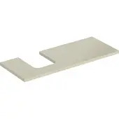 Geberit ONE Waschtischplatte, Ausschnitt links, für Aufsatzwaschtisch Schalenform, 120x3x47cm, 505.295.00.4, Farbe: sand-grau lackiert hochglänzend