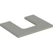 Geberit ONE Waschtischplatte, Ausschnitt mittig, für Aufsatzwaschtisch Schalenform, 60x3x47cm, 505.271.00.7, Farbe: greige lackiert matt