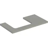 Geberit Waschtisch-Platte One 90x3x47cm, greige/lackiert m, Ausschn li