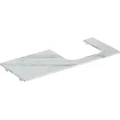 Geberit Waschtisch-Platte One 120x2x47cm, AS re, Steinz., Marmor we/ma