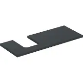 Geberit Waschtisch-Platte One 120x3x47cm, lava/lackiert ma, Ausschn li