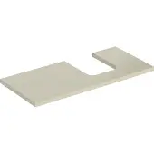 Geberit Waschtisch-Platte One 105x3x47cm, sand-grau/l hg, Ausschn re