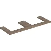 Geberit Waschtisch-Platte One 135x3x47cm, N hick./Mela Holz, AS 2-fach