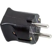 Kopp 170205010 Kunststoff-Schutzkontakt-Stecker (Klappstecker), 16A, Farbe: schwarz - 10 Stück