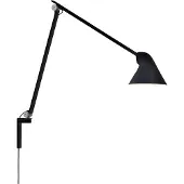 Louis Poulsen NJP Wandleuchte Lang Arm Schwarz - , NJP, Schwarz, für Wohnzimmer, Metall, Design