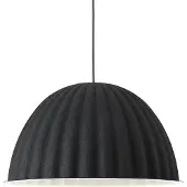 Muuto Under The Bell Pendelleuchte Ø55 Black - , dimmbar, Schwarz, für Esszimmer, Stoff / Textil