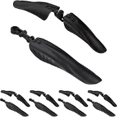 Relaxdays 5 x Schutzblech Set vorn und hinten Schwarz