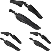 Relaxdays 3 x Schutzblech Set vorn und hinten Schwarz