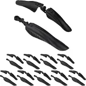 Relaxdays 10 x Schutzblech Set vorn und hinten Schwarz