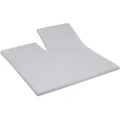 Cinderella Single Split Topper Spannbettlaken Hellgrau (Baumwolle)-180 x 200 cm