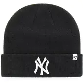47 'MLB New York Yankees Raised '47 CUFF KNIT Beanie Schwarz || Größe OSFA / fits all