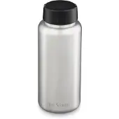 Klean Kanteen Wide 1009495 Loop Cap Brushed Stainless Trinkflasche, 1180 ml