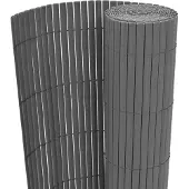 vidaXL Gartenzaun Doppelseitig PVC 150 x 500 cm Grau