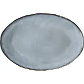Dutch rose Organic ovale Platte blau 34 x 23 cm