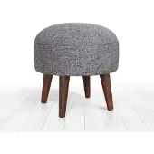 Atelier Del Sofa | Hocker Deff Samt grau Samt 45x43x45 cm | NADUVI