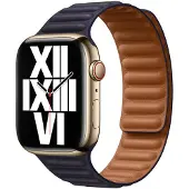 Apple Leather Link Armband für Watch | 44/45/46/49 mm - Größe M/L - Ink