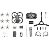 DJI Avata Fly Smart Combo, 4 Rotoren, 48 MP, 3840 x 2160 Pixel, 27 m/s, 2420 mAh, Schwarz, Grau
