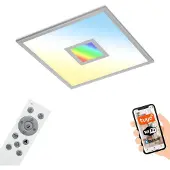 Briloner LED Panel Wifi Smart CCT RGB Bluetooth 24W silber Metall-Kunststoff