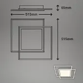 Briloner LED Deckenleuchte, alu-chrom-matt, LED/50W