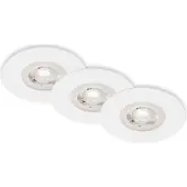 Briloner LED Einbauleuchten Einbaustrahler Bad 3er Set dimmbar weiß 4,9W Ø9cm