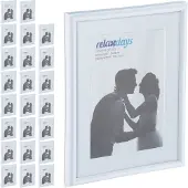 Relaxdays 24 x Bilderrahmen 15 x 20 cm weiß Weiß