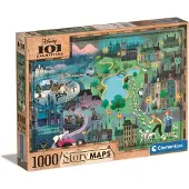 Clementoni 39665 - 1000 Teile Puzzle - 101 Dalmatiner - Disney Maps