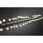 Konstsmide - LED Globelichterkette, große runde Dioden, 80 warm weiße Dioden, 24V Außentrafo, schwarzes Kabel ; 3696-107