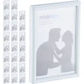 Relaxdays 24 x Bilderrahmen 10 x 15 cm weiß Weiß