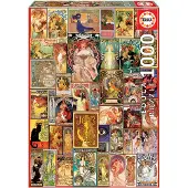 Educa Borras Art Nouveau Holzpuzzle Mit Collage 1000 Stücke Golden Golden One Size