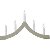 Star Trading Leuchter Stern Handel Pagode Beige-grau 27 cm