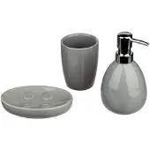Five Ceramic Bathroom Set Silber