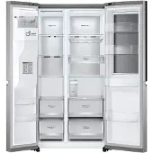LG InstaView GSXV91PZAE, Freistehend, Amerikanische Tür, Schwarz, Edelstahl, Tür-zu-Tür, Berührung, LED