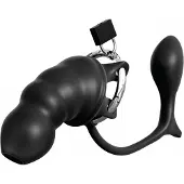 Anal Fantasy Elite - Analplug und Peniskäfig (schwarz)