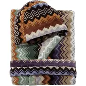 Missoni Bademantel Giacomo Hooded Unisex Green Multicolor-S