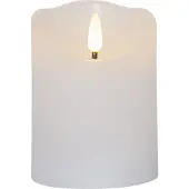 Star Trading Kerze LED Stern Handel Flamme Rustikal Weiß 10 cm
