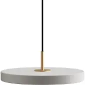 UMAGE Asteria Pendelleuchte Mini Mist/Steel Top - , Grau, für Wohnzimmer, Metall