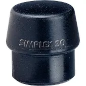 HALDER Simplex Ersatzeinsatz Gummikomposition Schwarz 30mm