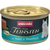 Animonda Vom Feinsten Vom Feinsten Nassfutter mit Huhn und Thunfisch Mousse für adulte Katzen getreidefrei 12x85g