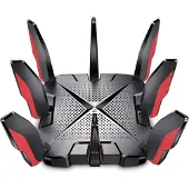 TP-LINK ARCHER GX90, Wi-Fi 6 (802.11ax), Tri-Band (2,4 GHz / 5 GHz / 5 GHz), Ethernet/LAN, Schwarz, Tabletop-Router