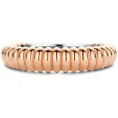 Ti sento Ring Silber mit rosèvergoldeten Rippenstruktur 12218SR