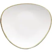 Olympia Dreieckige kreidefarbene Teller Kiln 280mm - 4er-Set