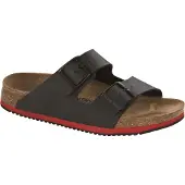 Birkenstock Arizona SL Herren-Sandale, schwarz/rot EN ISO 20347:2012 SRC, Weite: Normal schwarz Größe 42