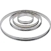 Matfer Bourgeat Flacher Tortenring Edelstahl glatt 20cm