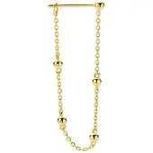 Jackie Gold Bulles de Bruxelles Einzelohrstecker aus 14 Karat Gelbgold