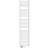 LuxeBath Badheizkörper Mittelanschluss 300 x 1800 mm Weiß gerade mit Thermostat und Anschlussgarnitur Durchgang Boden Weiß - Heizkörper, ohne Heizstab