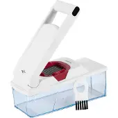 Küchenprofi Fix Zwiebel- und Gemüsewürfler, Zwiebelhacker für feines und grobes Schneiden, mit praktischem Auffangbehälter, Maße: 27,5 x 11 x 15 cm