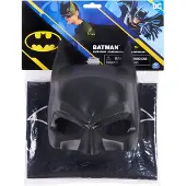 Spin Master DC Comics , Batman Umhang- und Maskenset, Einheitsgröße, Rollenspiel-Kostüm für Jungen und Mädchen, Kind, Halbgesichtsmaske, 3 Jahr(e), Comicbuch